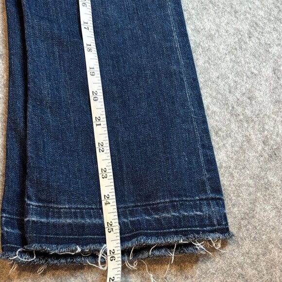 Citizens of Humanity Drew Crop Flare Jeans Size 26 Frayed Cuff Blue ✨ - Picture 3 of 15